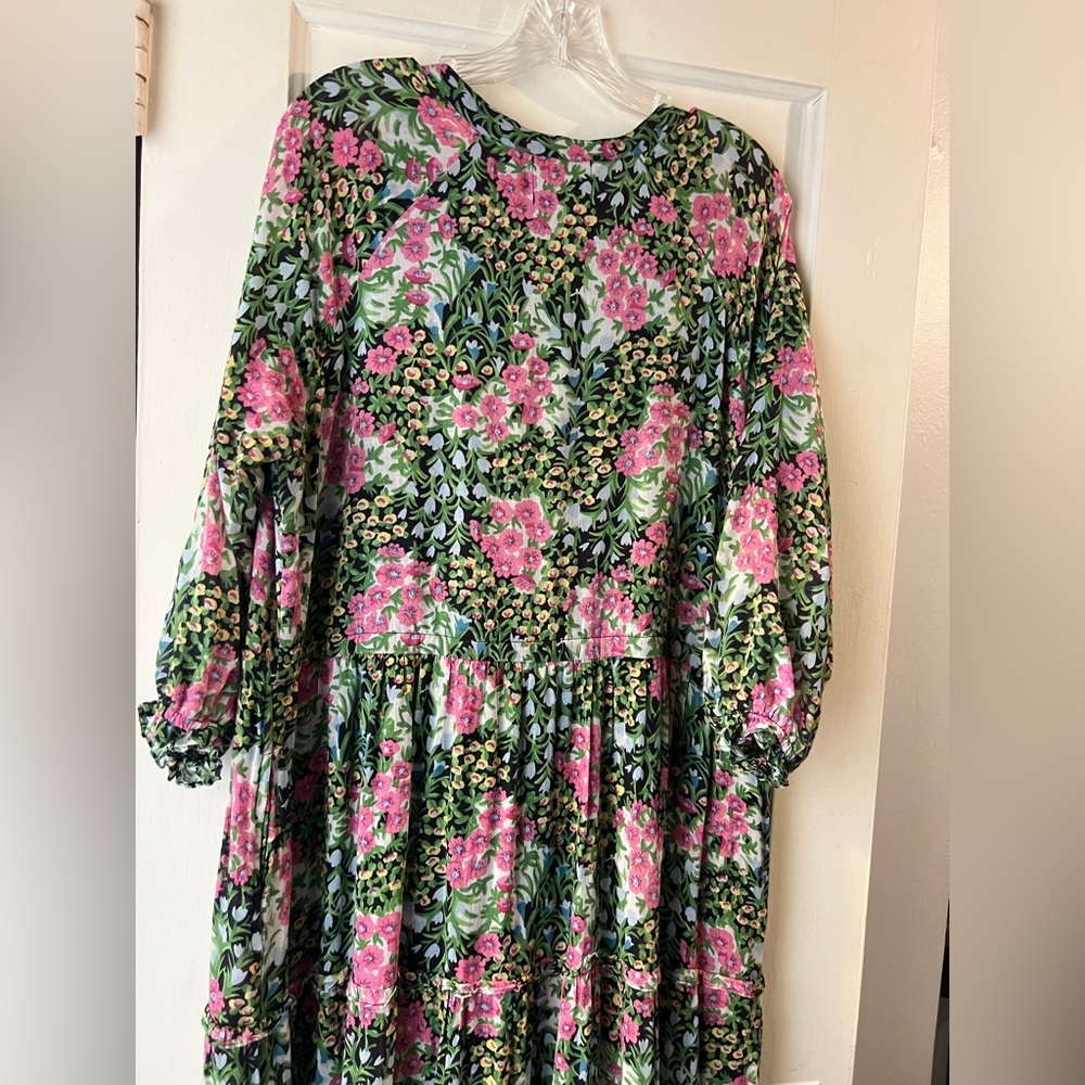 Banjanan Floral Maxi Dress - Pink and Green - Picture 7 of 11
